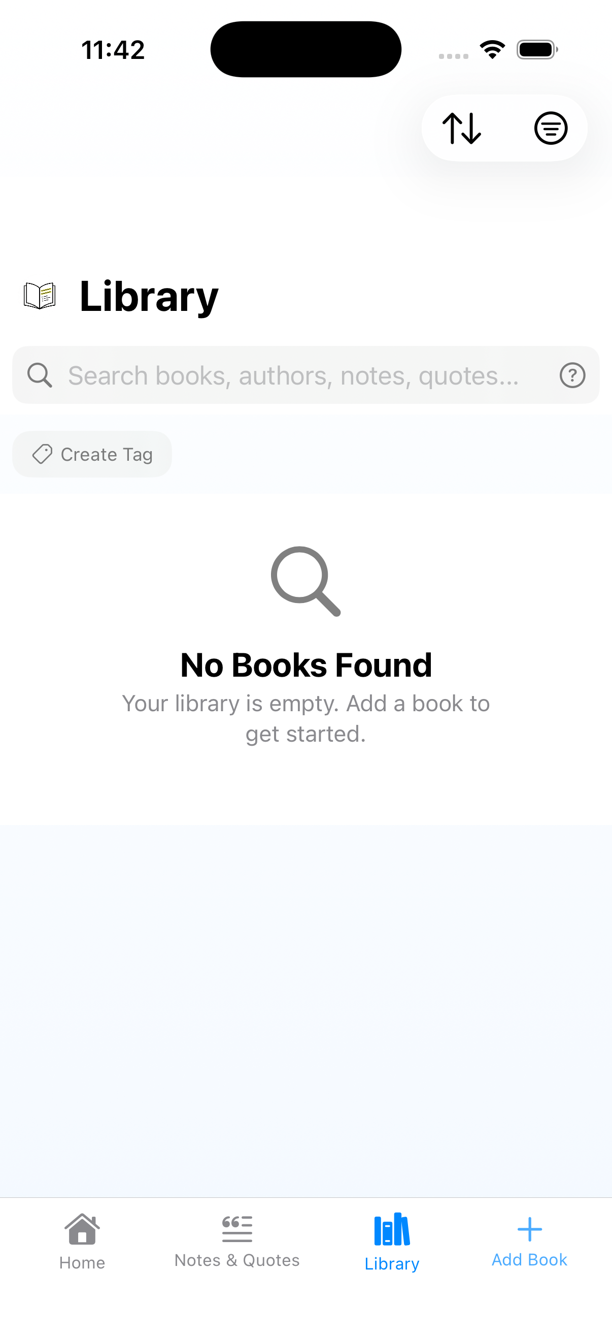 v3 Library empty state